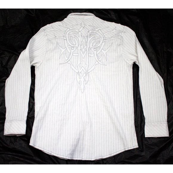 Roar Men's Long Sleeve Button Front Western Embroidered Shirt Size XL - Picture 5 of 8